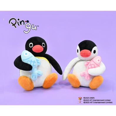Pingu企鵝家族抱魚系列12吋-綜合款 - 隨機發貨