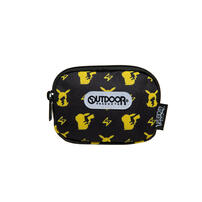 Pokemon 精靈寶可夢  聯名款潮黑皮卡丘雙拉鍊零錢包#黑色