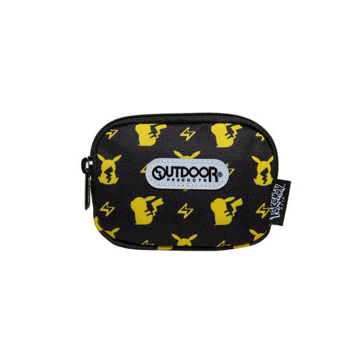 Pokemon 精靈寶可夢  聯名款潮黑皮卡丘雙拉鍊零錢包#黑色