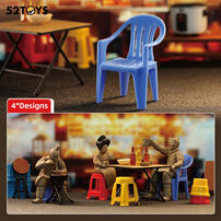 52TOYS Que Shile Series Plastic Chair of Dai Pai Dong- Assorted