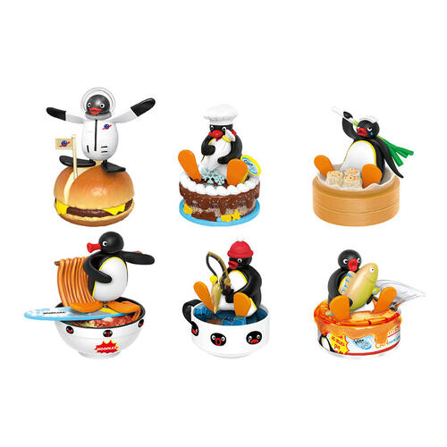 Pingu企鵝家族 美食場景系列公仔 - 隨機發貨