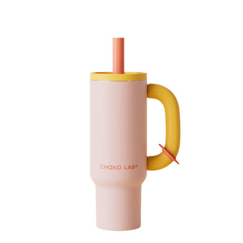 CHAKO LAB	1050ml不鏽鋼陶瓷保溫霸王杯#暖櫻