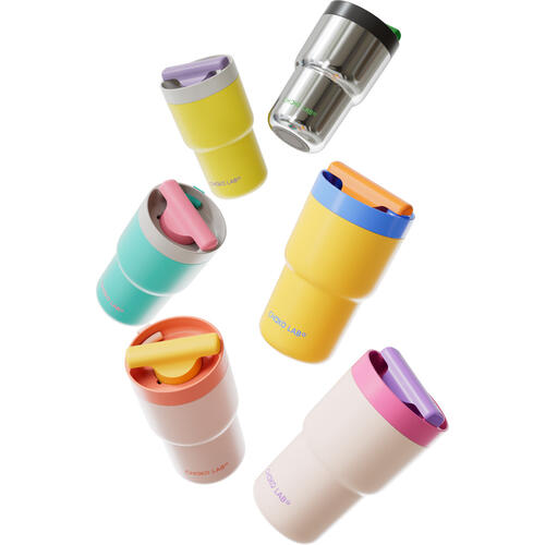 CHAKO LAB	 530ml不鏽鋼陶瓷保溫旋旋杯#海鹽柑橘