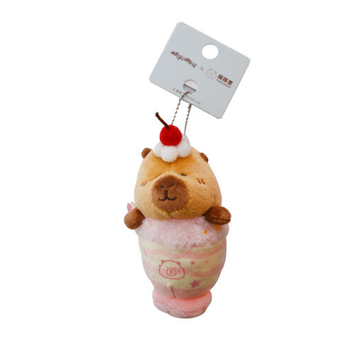 TUNTUNZAI卡皮巴拉	豚豚崽星冰樂掛件-粉色