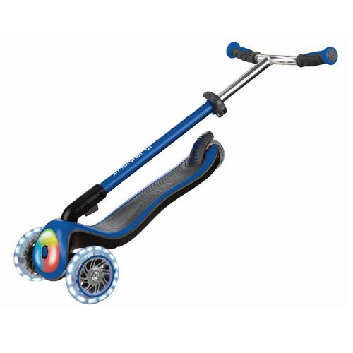 Globber高樂寶 兒童三輪滑板車-閃光升級款-藍(可乘重50kg)