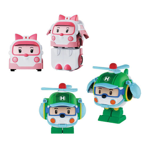 Robocar Poli波力救援小英雄 2吋變形4入組