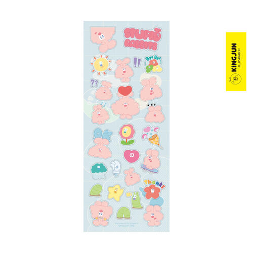 Kingjun	透明貼紙／蠢兔日常