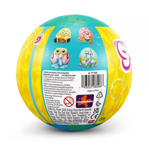 Zuru Snackles 海綿寶寶5 吋絨毛公仔盲盒- 隨機發貨