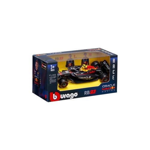 Bburago比美高1:43 F1系列-1:43 紅牛車隊 RB21（無頭盔，紙盒版）（2025 巴林大獎賽）（#22 角田裕毅）- 啞藍