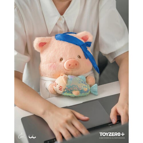 Lulu The Piggy罐頭豬 上班豬事多系列 - 快樂摸魚Lu毛絨公仔 