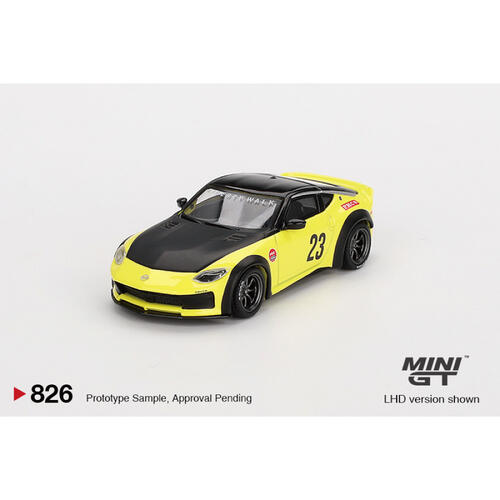MINIGT	Nissan Z LB★NATION WORKS Ikazuchi Yellow 合金車826