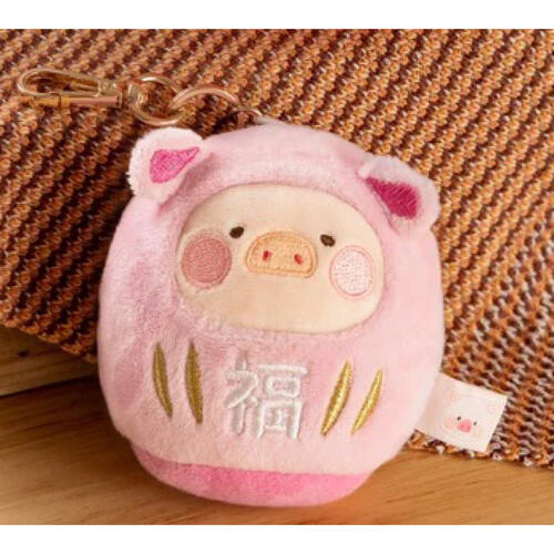 Lulu The Piggy	罐頭豬 LuLu 招財貓系列毛絨掛件 - 達磨款 (粉)