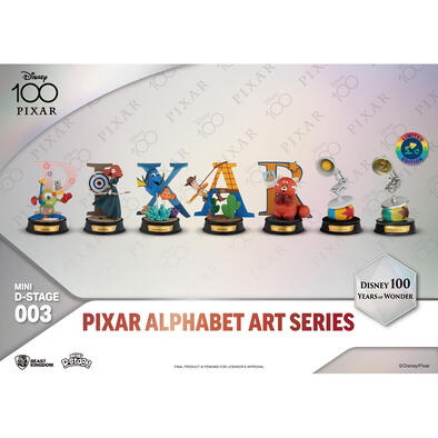 PIXAR MDS-003-迪士尼百年慶典-PIXAR藝術文字系列 盲盒-B款- 隨機發貨