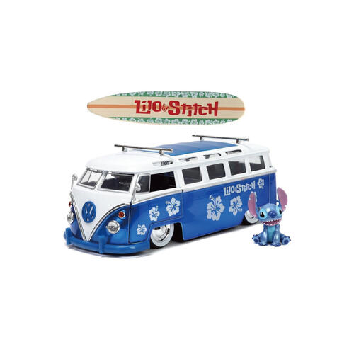 Disney 1:24合金車+莉蘿史迪奇公仔