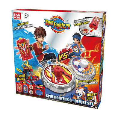 Spin Fighter 魔幻陀螺6豪華對戰組 熾炎神龍vs蒼炎雄獅
