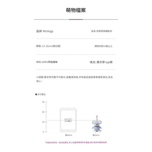MC HUGS 米婭老鼠吊飾(無香味)