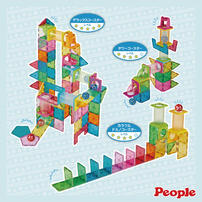 People Puzzle Magnetic Building Blocks BASIC Series-Rolling Ball Slide Set DX