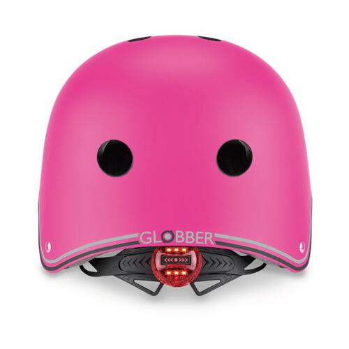 Globber Pink Scooter Helmet With Light