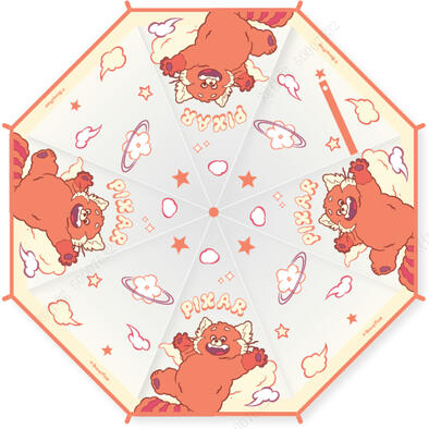 MINISO	迪士尼皮克斯-雲上系列透明長柄傘(小熊貓)