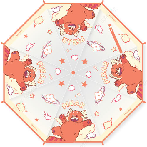 MINISO	迪士尼皮克斯-雲上系列透明長柄傘(小熊貓)