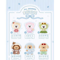 top toy 線條小狗繽紛日常搪膠毛絨盲盒-隨機發貨