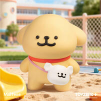 線條小狗結伴出遊存錢筒-小金毛