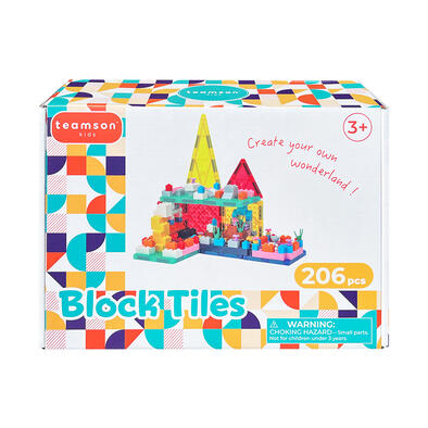 TEAMSON 3D積木與磁力片組-206pcs