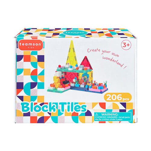 TEAMSON 3D積木與磁力片組-206pcs