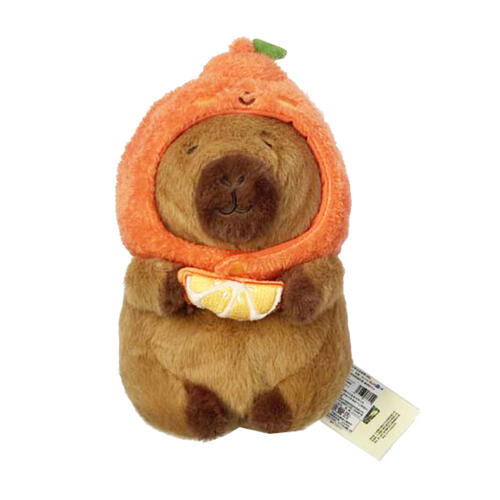 TUNTUNZAI卡皮巴拉 毛絨頭套-桔桔豚