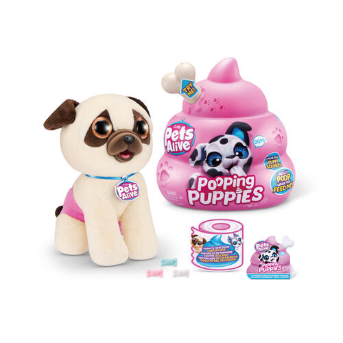 Pets Alive Pooping Puppies  Series 1 Interactive Plush - Assorted