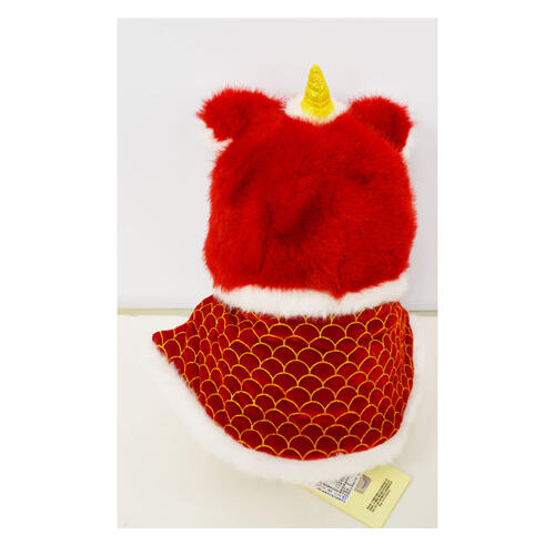 TUNTUNZAI卡皮巴拉	豚豚崽豚個好運-醒獅帽公仔22cm