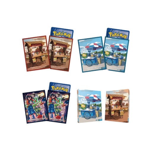 Pokemon寶可夢 造型卡套*3+收藏卡冊-夏天與寶可夢們