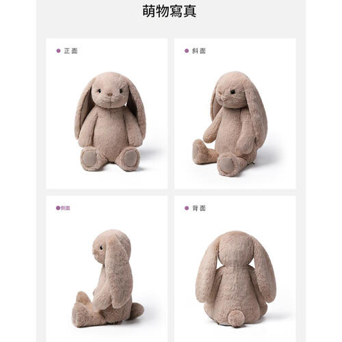 MC HUGS 銀葉灰微笑來瑞特兔25CM 