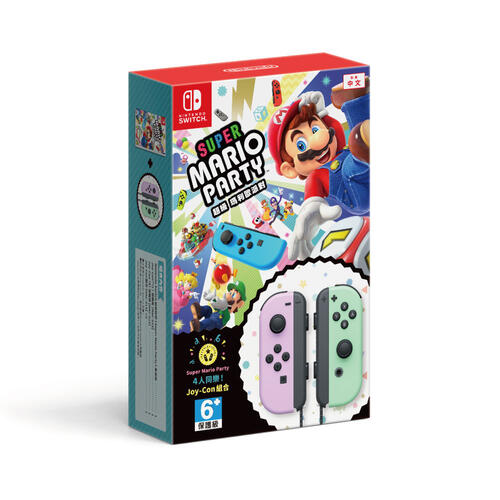Nintendo Switch 超級瑪利歐派對 Joy-Con組合包( 粉紫&粉綠) 亞中版