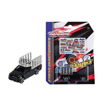 Majorette 美捷輪小汽車-Isuzu D-Max泰國運輸車黑