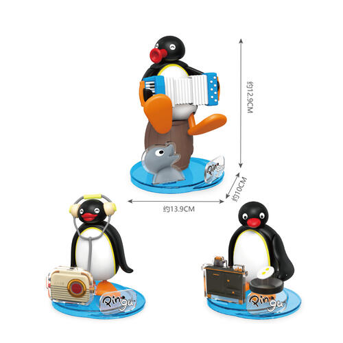 Pingu企鵝家族-驚喜悠閒度日發條公仔-隨機發貨