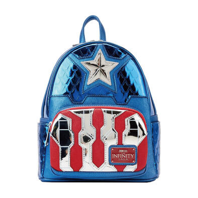 Marvel漫威 LOUNGEFLY/漫威美國隊長閃耀迷你後背包