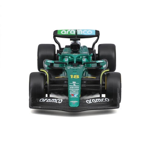 Bburago比美高1:43 F1系列-阿斯頓馬丁 AMR25 （無頭盔，紙盒版）（2025 澳洲大獎賽）（#18 蘭斯&middot;斯特羅爾） - 金屬綠 18-38250#18