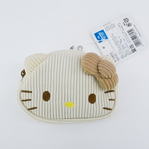 Sanrio 三麗鷗燈心絨角色錢包-Hello kitty