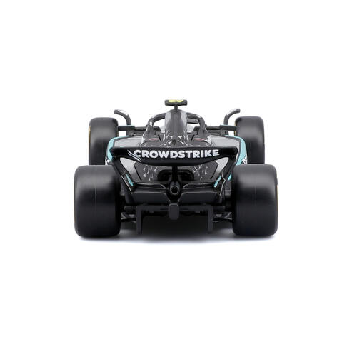 Bburago比美高1:43 F1系列-1:43賓士車隊-AMG F1 W16 E（無頭盔，紙盒版）（2025澳洲大獎賽）（#12安德烈亞&middot;基米&middot;安東內利）（#63 喬治&middot;拉塞爾）-霧黑/銀色
