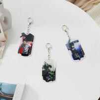 Attack on Titan進擊的巨人 流沙壓克力鑰匙圈-進擊的巨人A款(里維)