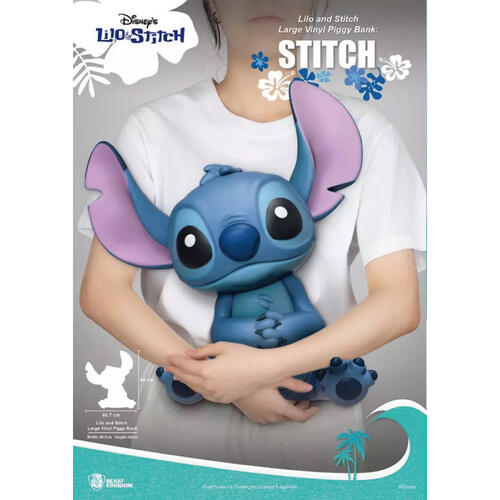 Disney Stitch Large Vinyl Piggy Bank - Stitch