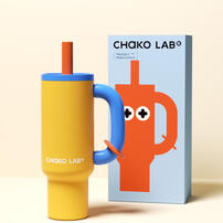 CHAKO LAB 1050ml不鏽鋼保溫霸王杯#芒果歐蕾