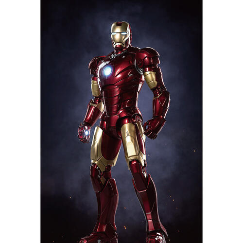 MARVEL iron man 中動 鋼鐵人 Mark III 14吋可動人偶