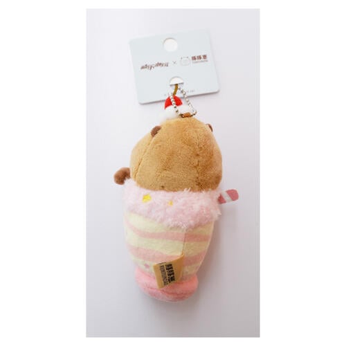 TUNTUNZAI卡皮巴拉	豚豚崽星冰樂掛件-粉色