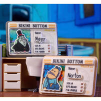 Kayou卡游 海綿寶寶-比奇堡路人魚身分卡系列-不織布徽章- 隨機發貨