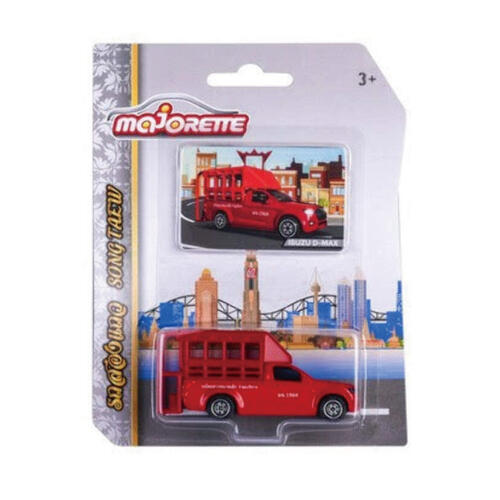 Majorette 美捷輪小汽車-Isuzu D-Max泰國運輸車紅