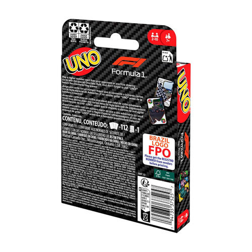 UNO卡牌遊戲:F1賽車