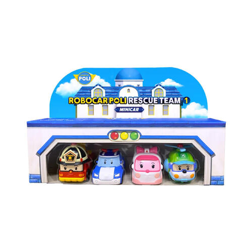Robocar Poli波力救援小英雄 ROI迷你模型車-救援小隊4入組