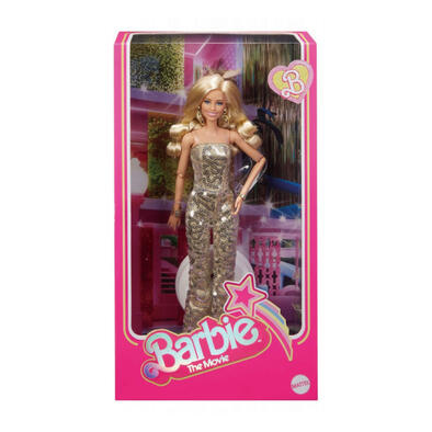 Barbie芭比 收藏系列-芭比電影金色連身衣娃娃